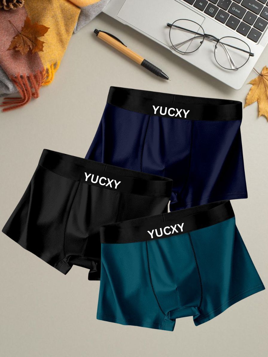 yucxy Pack of 3 Solid Men Trunk-picture-39