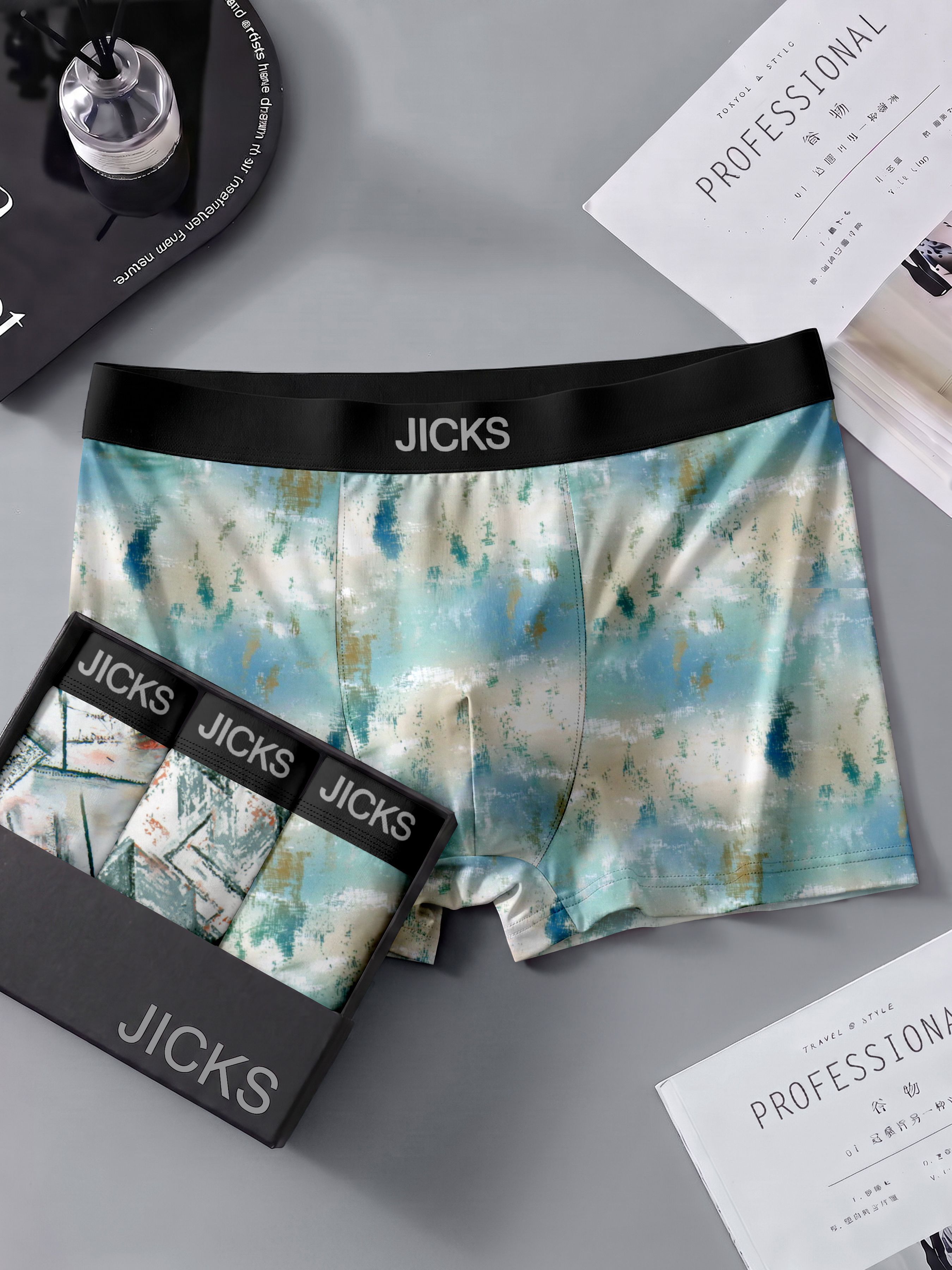 jicks Pack of 3 Geometric Print Men Trunk-picture-24
