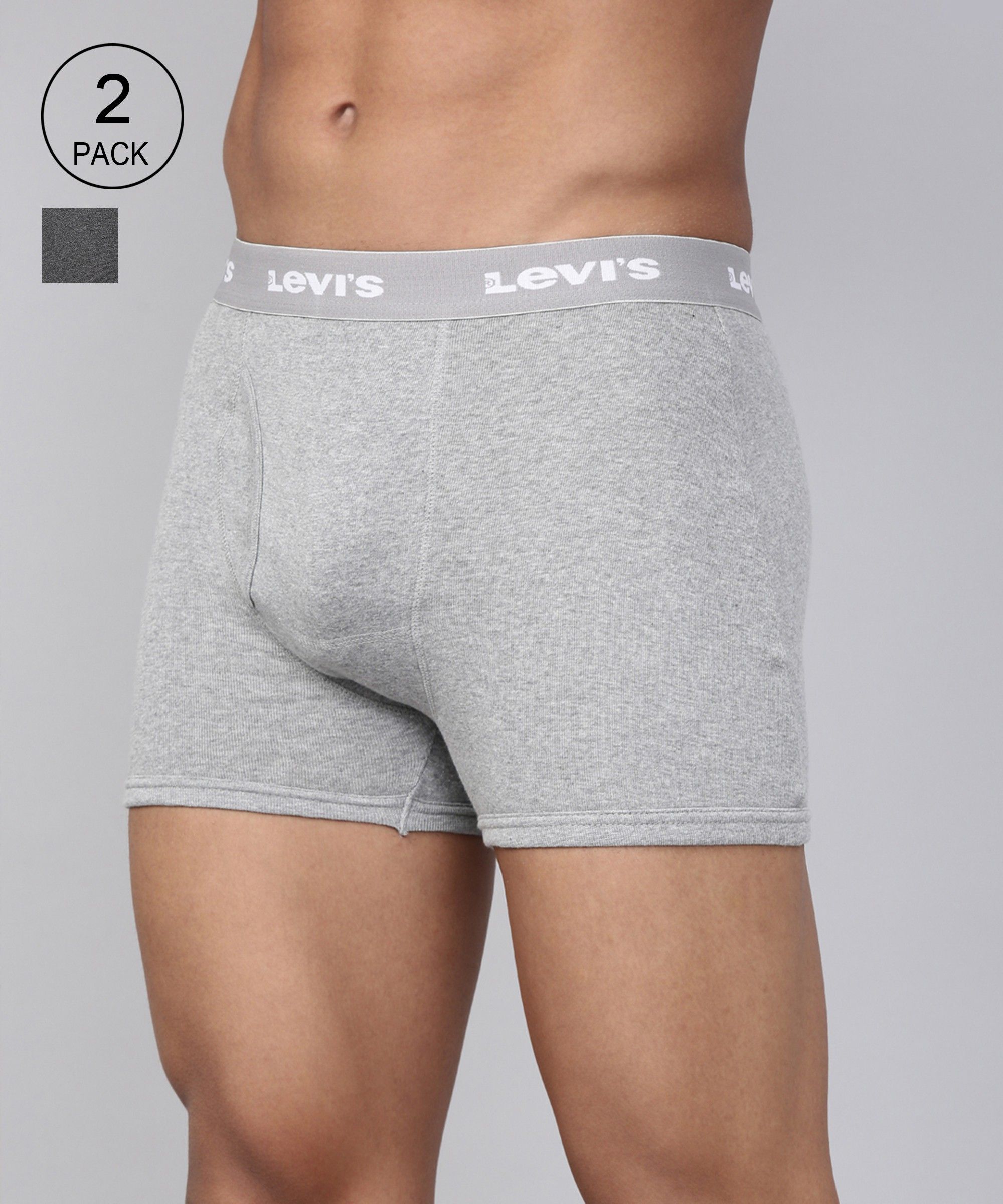 levi's Pack of 2 001 100% Cotton Solid Mid-Rise Solid Men Trunk-picture-11