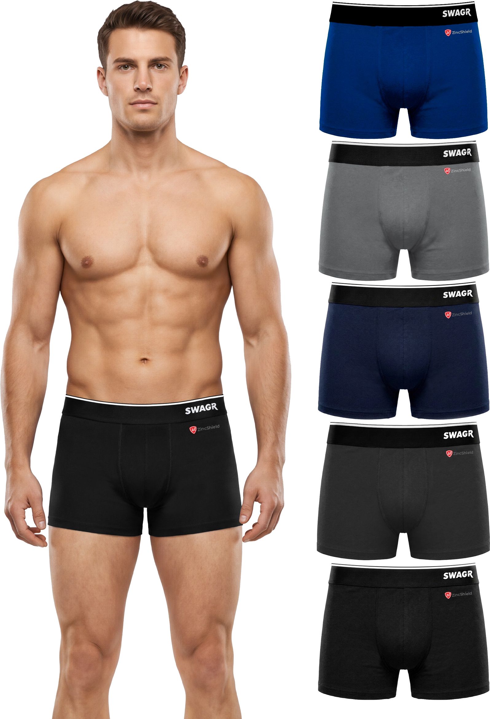 swagr Pack of 5 Solid Men Trunk-picture-27