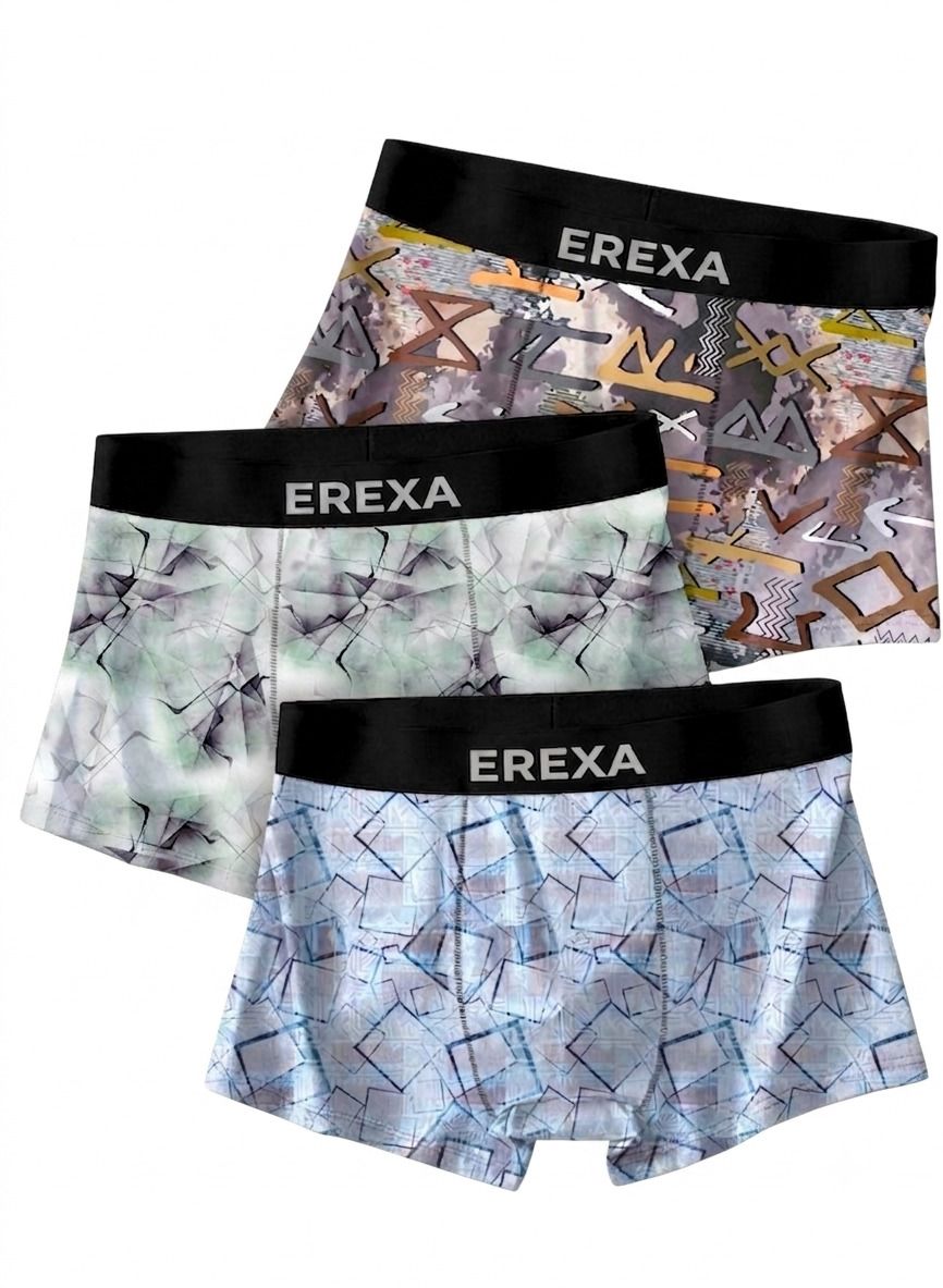 zimi Pack of 3 Geometric Print Men Trunk-picture-42
