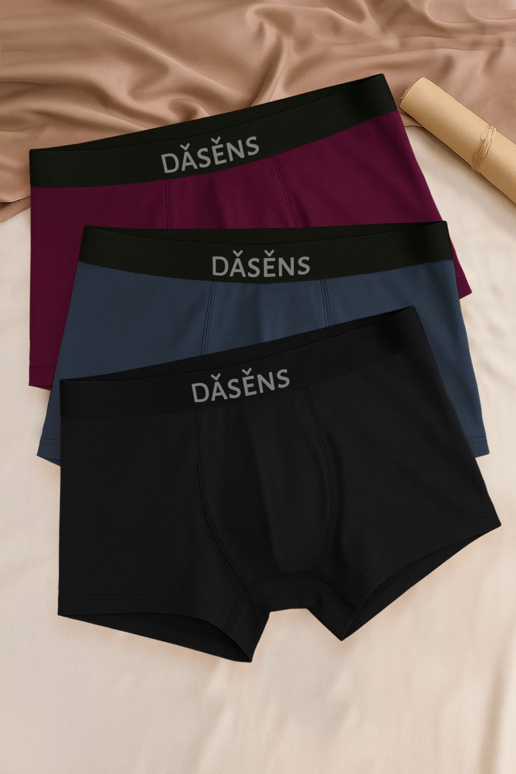 dasens Pack of 3 Solid Men Trunk-picture-36