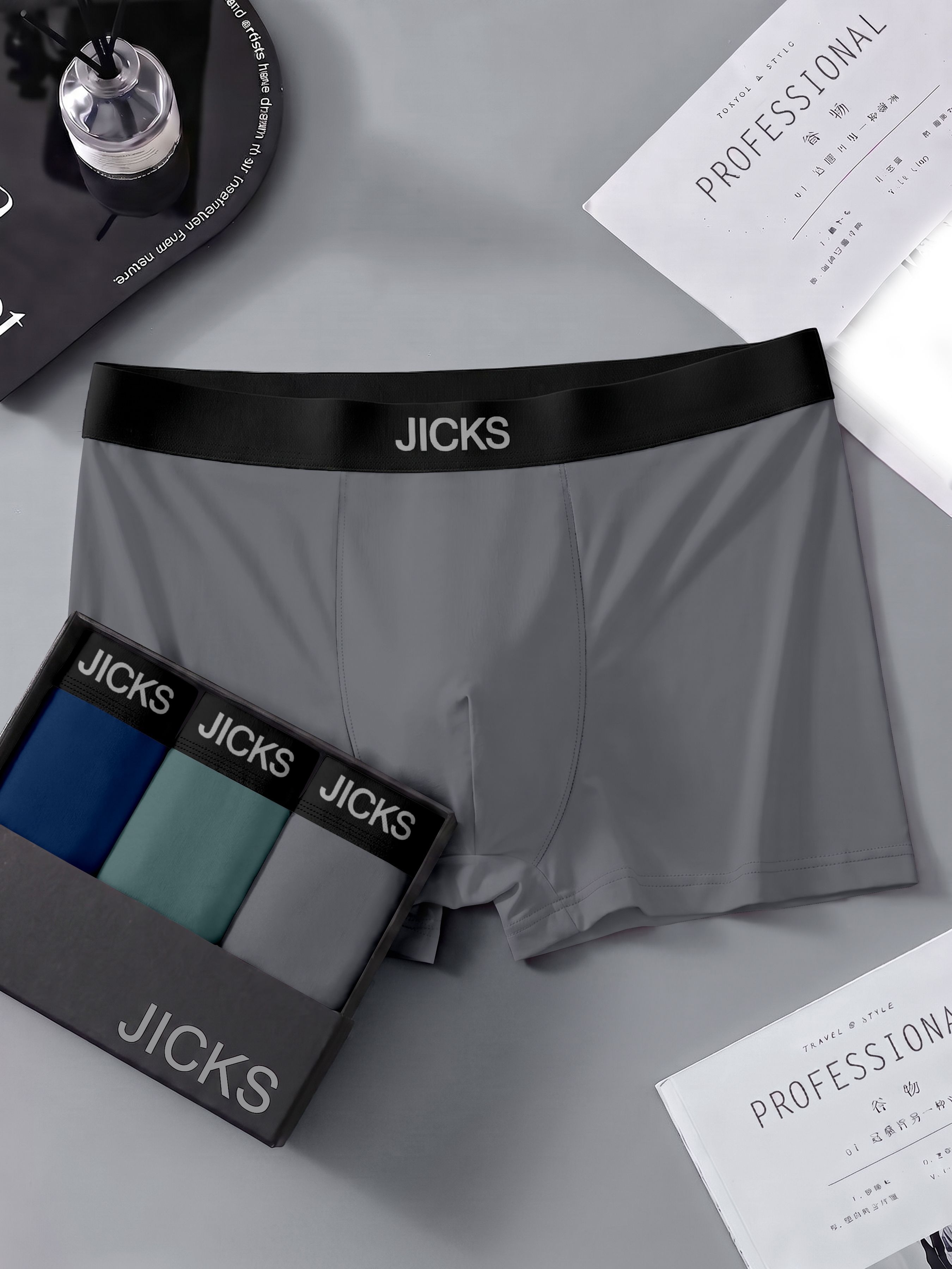 jicks Pack of 3 Solid Men Trunk-picture-25