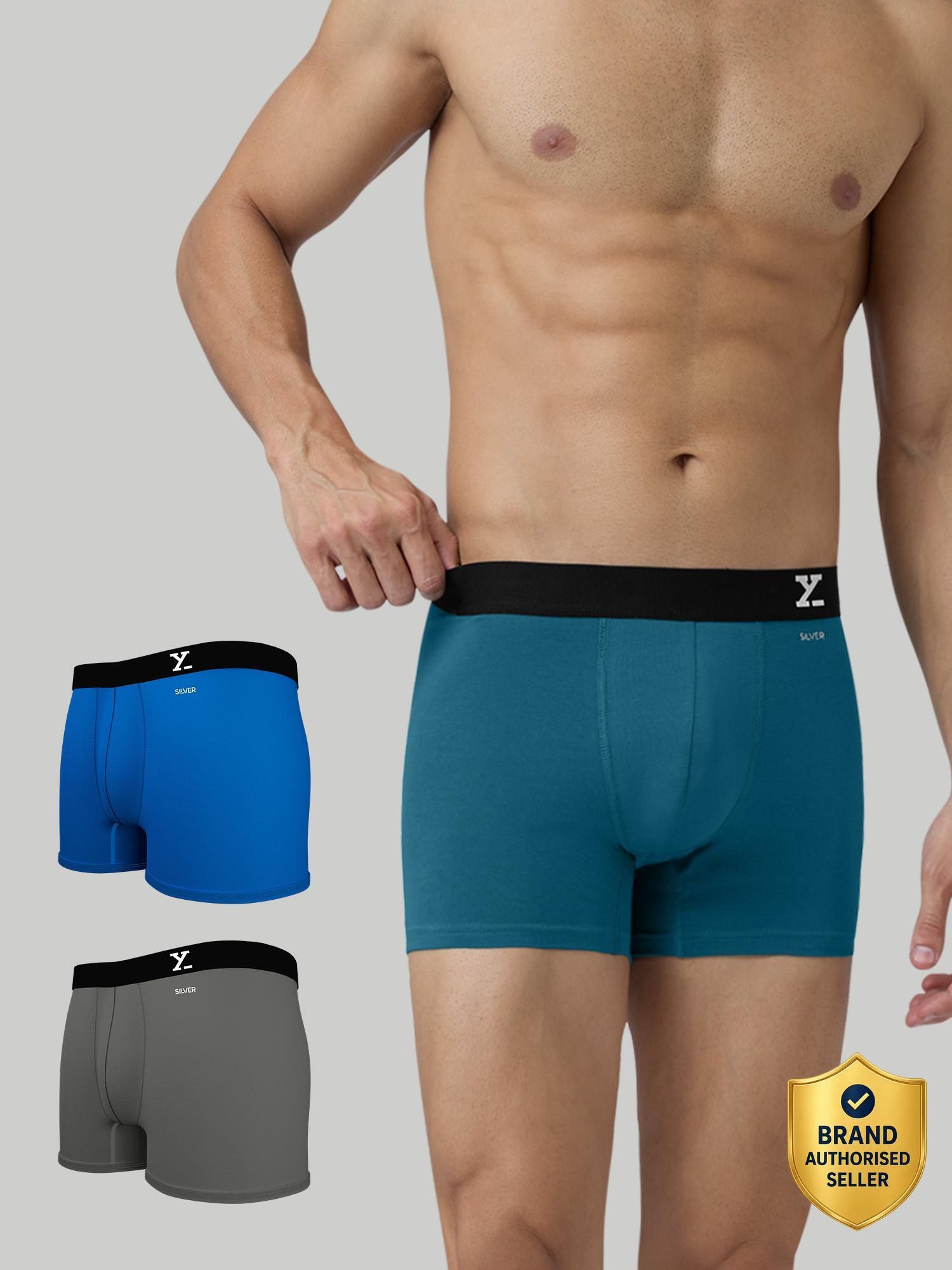 xyxx Pack of 3 Aero Anti-bacterial Odour-free cotton Solid Men Trunk-picture-19