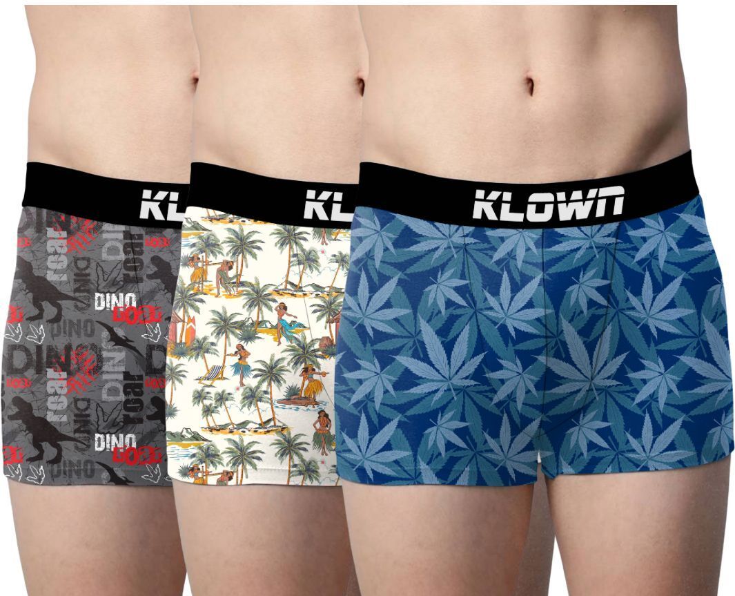 Pack of 3 Printed Men Trunk
