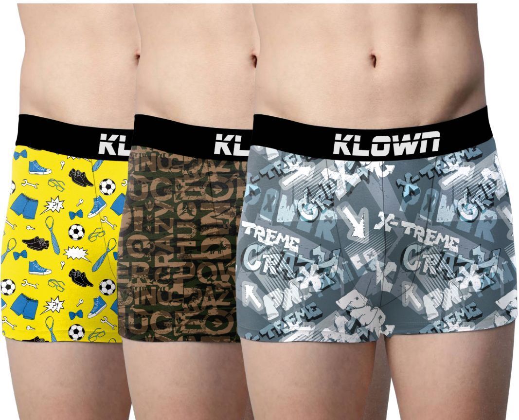 Pack of 3 Printed Men Trunk