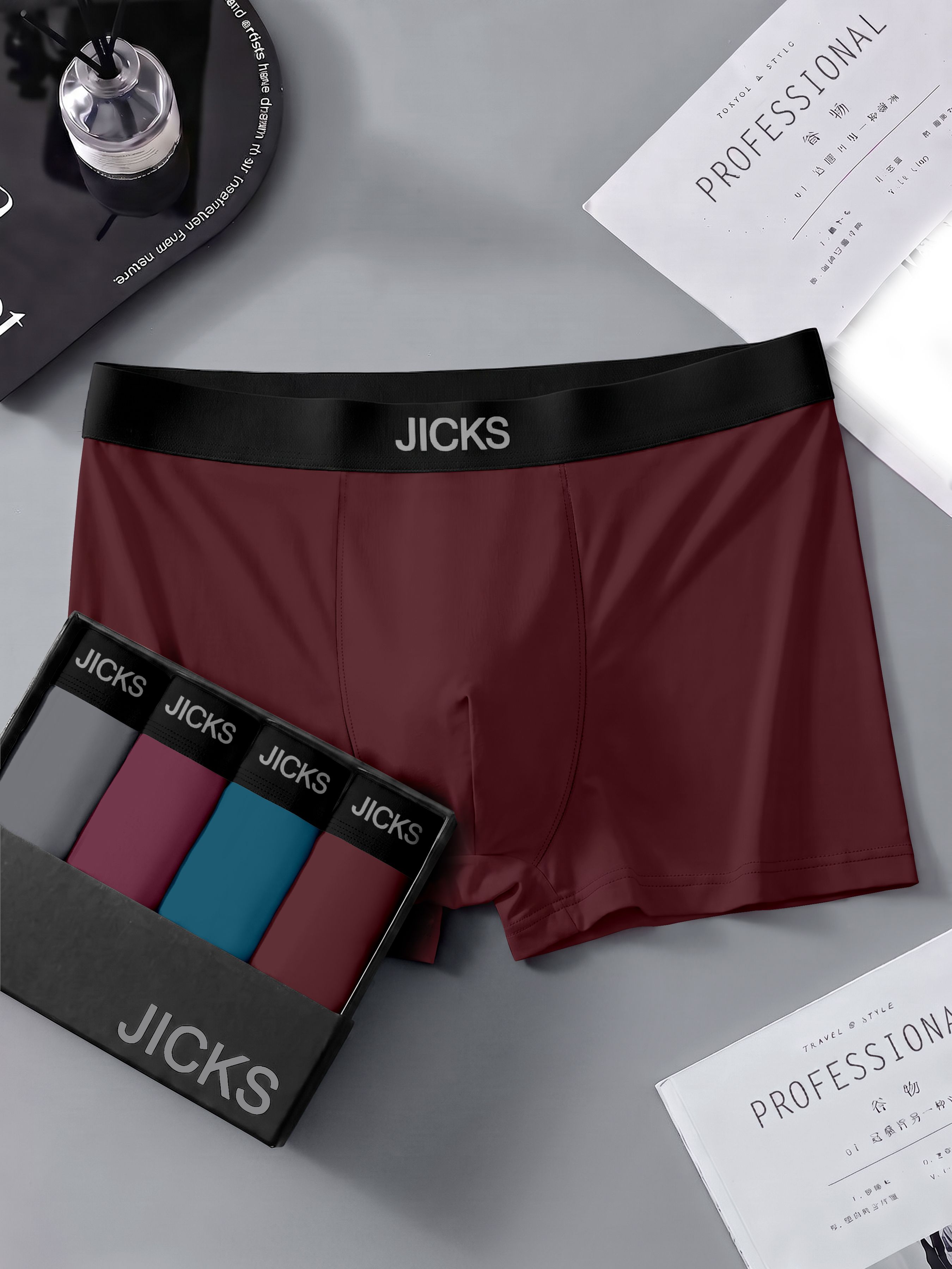 jicks Pack of 4 Solid Men Trunk-picture-22