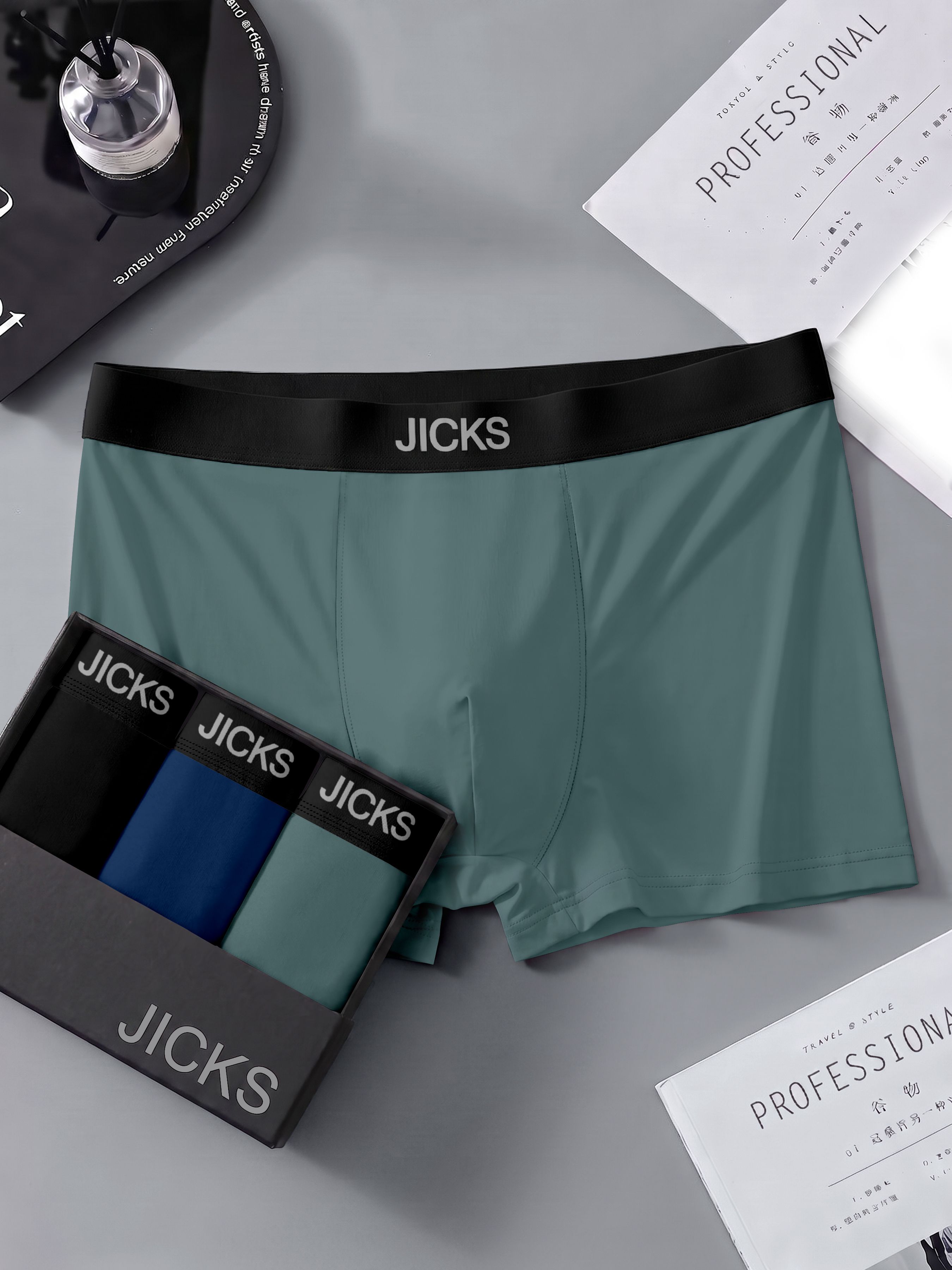 jicks Pack of 3 Solid Men Trunk-picture-28