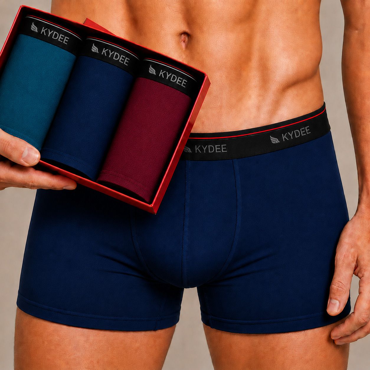 kydee Pack of 3 Solid Men Trunk-picture-10