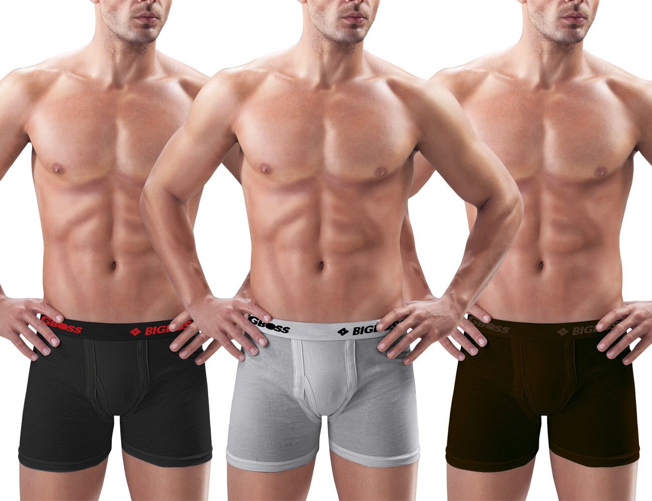 dollarbigboss Pack of 3 Combed Cotton Classy Solid Men Trunk-picture-14