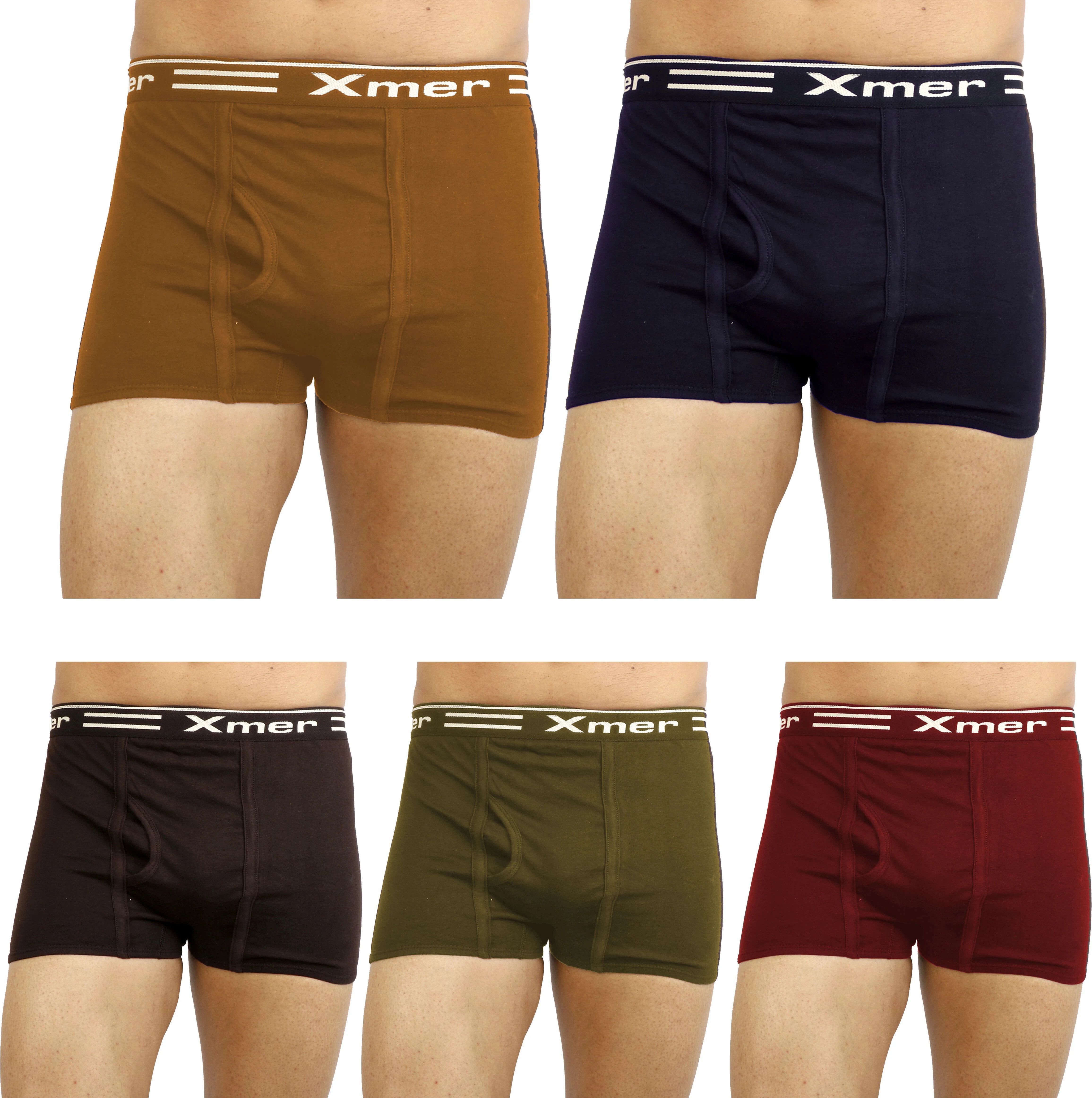 xmer Pack of 5 Solid Men Trunk-picture-20
