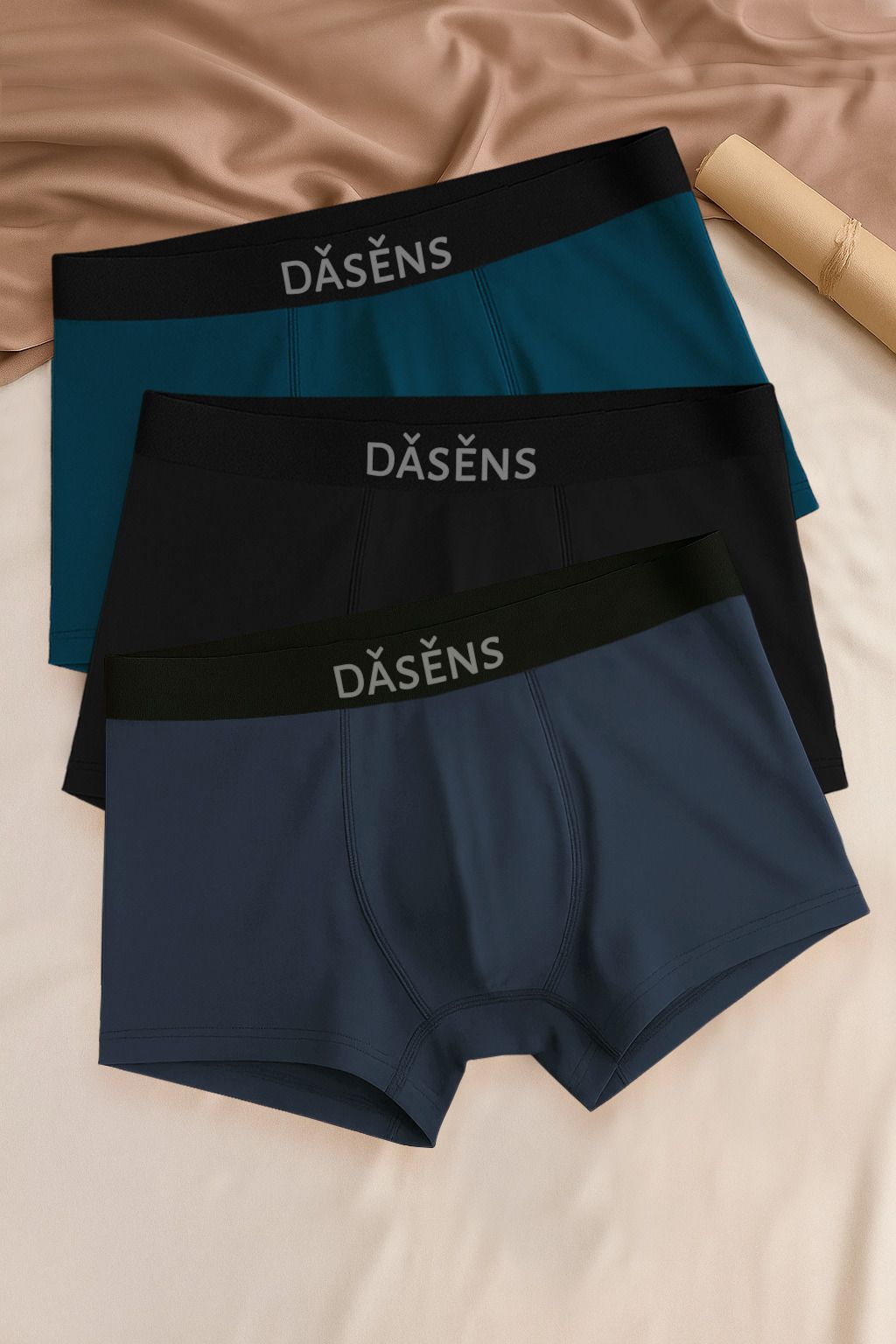 dasens Pack of 3 Solid Men Trunk-picture-10