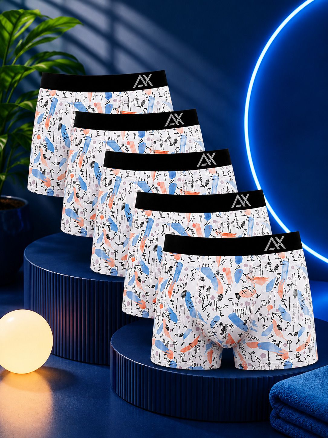 aaoxx Pack of 5 Camouflage, Printed, Self Design Men Brief-picture-37