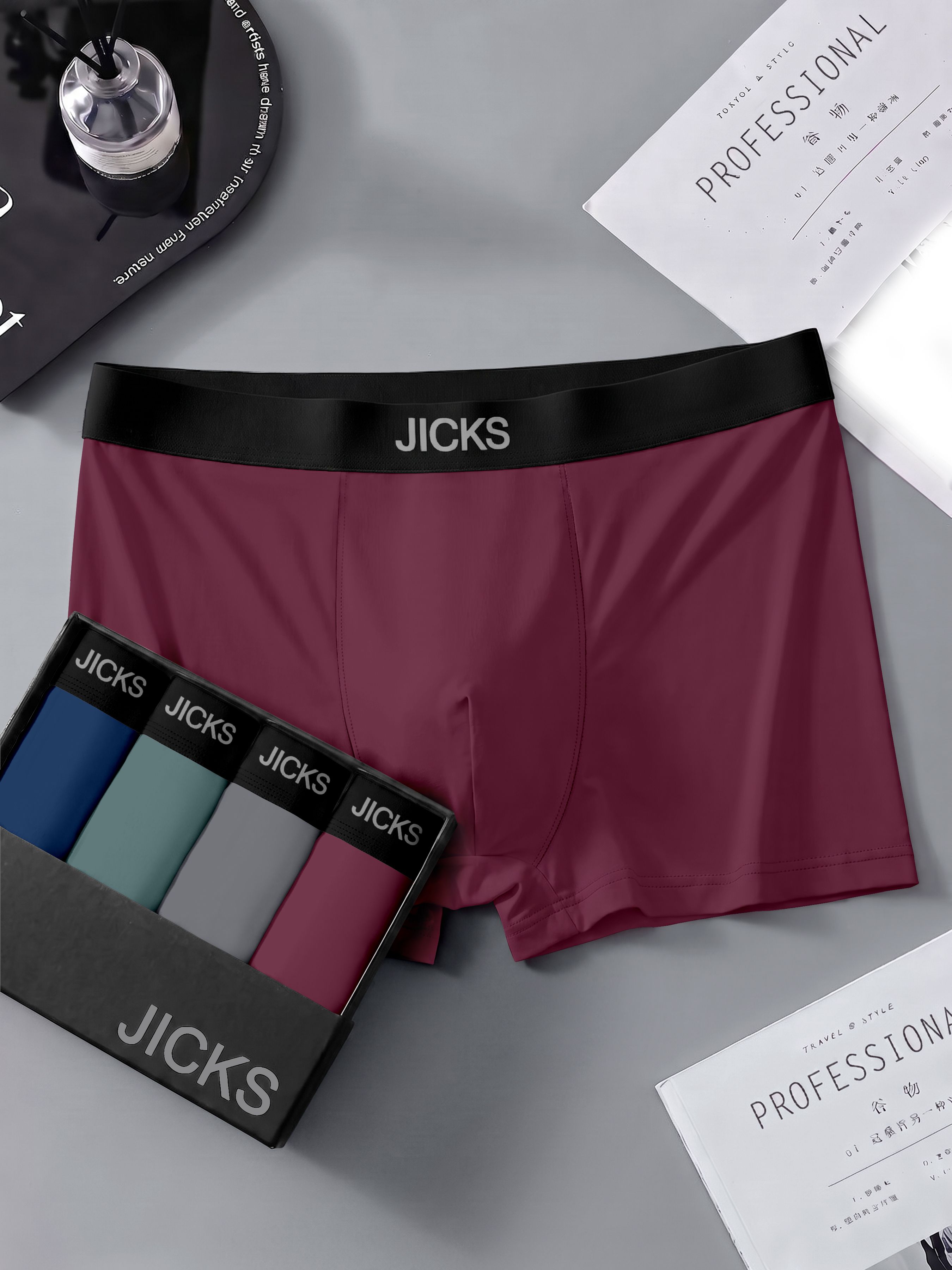 jicks Pack of 4 Solid Men Trunk-picture-27