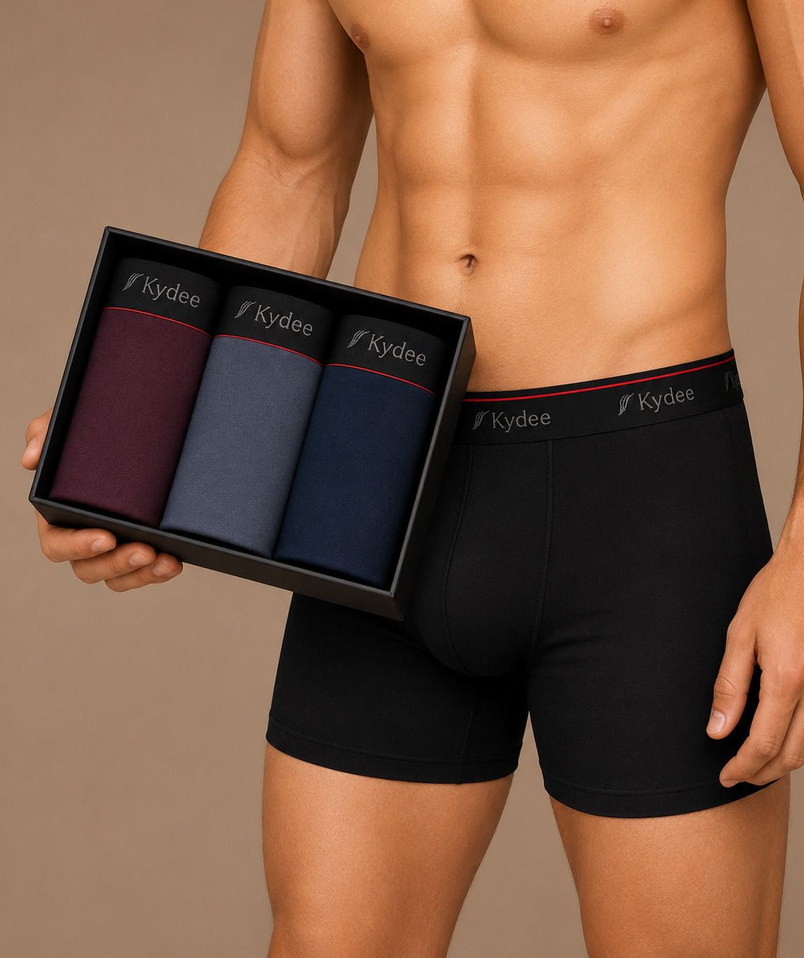 kydee Pack of 3 Solid Men Trunk-picture-31
