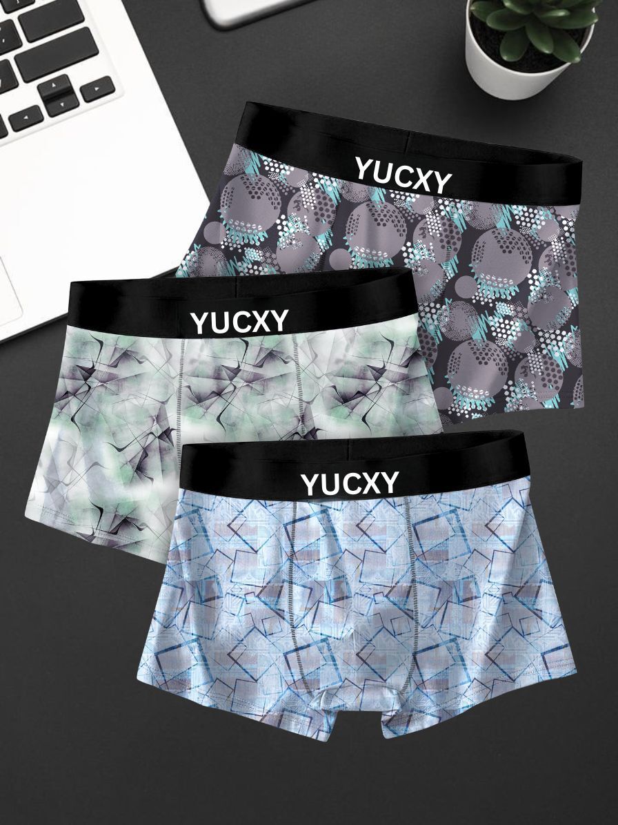 yucxy Pack of 3 Printed Men Trunk-picture-32