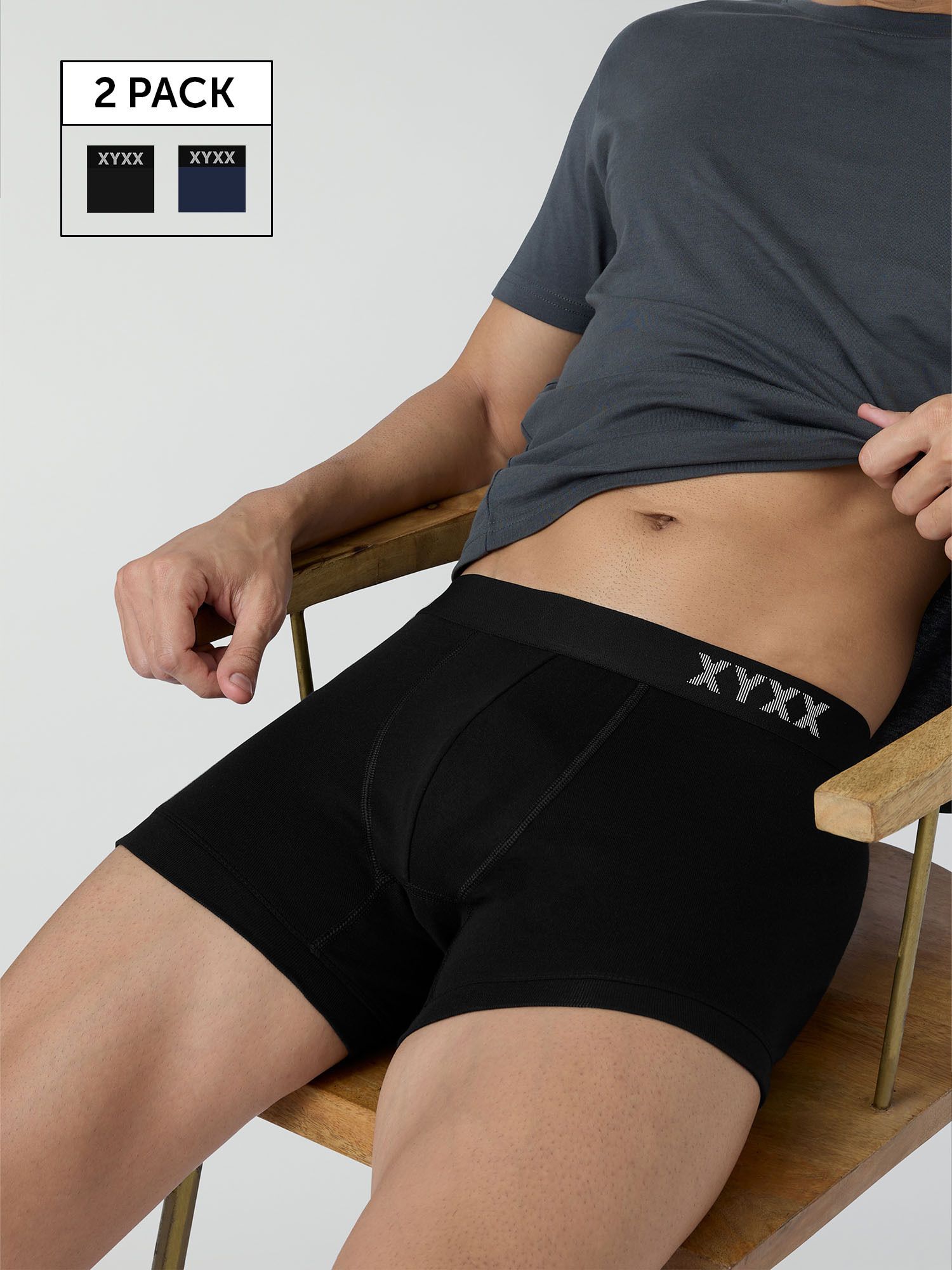 xyxx Pack of 2 Solid Men Trunk-picture-11