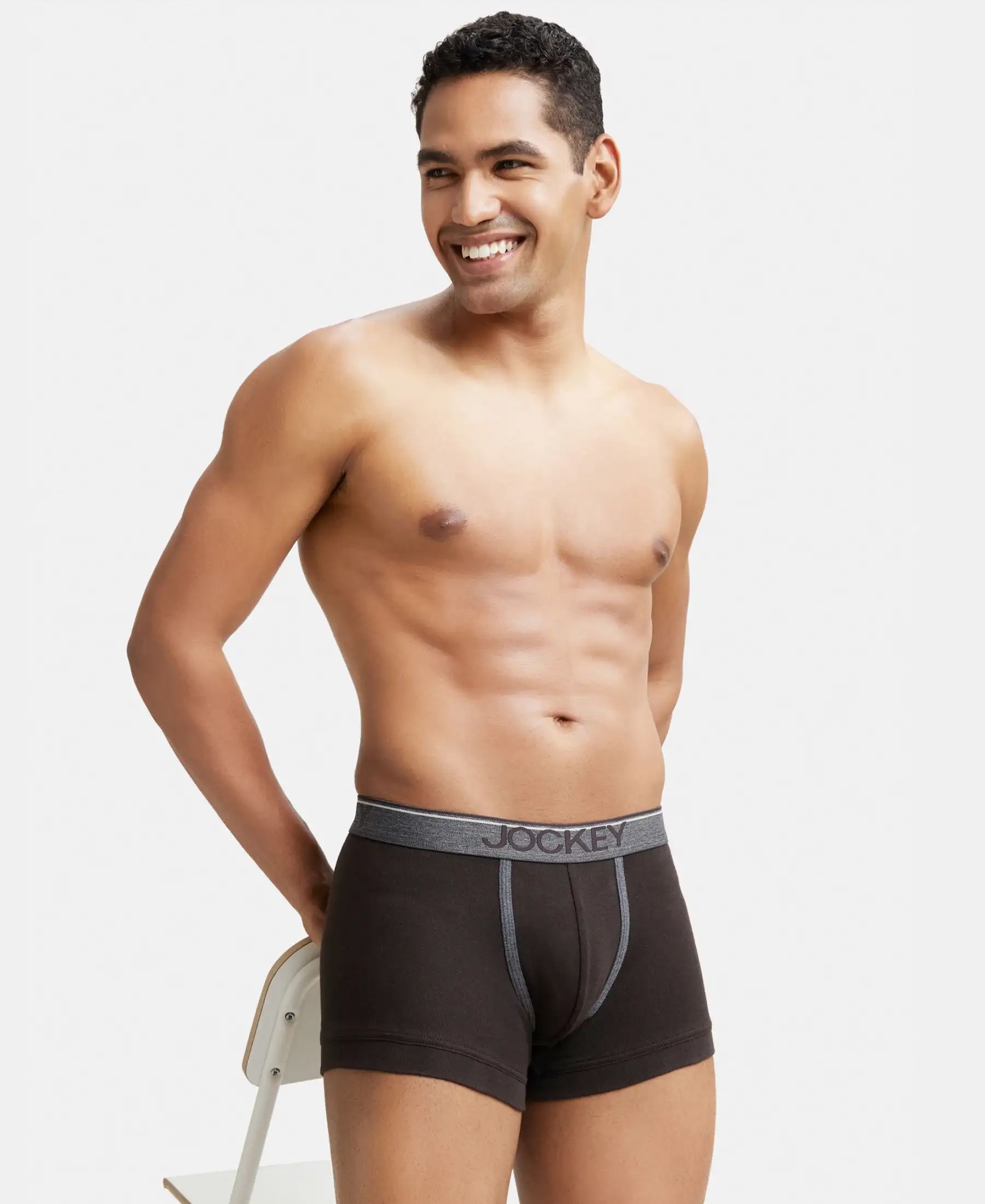 jockey 8015 Super Combed Cotton Rib Solid Men Trunk-picture-21