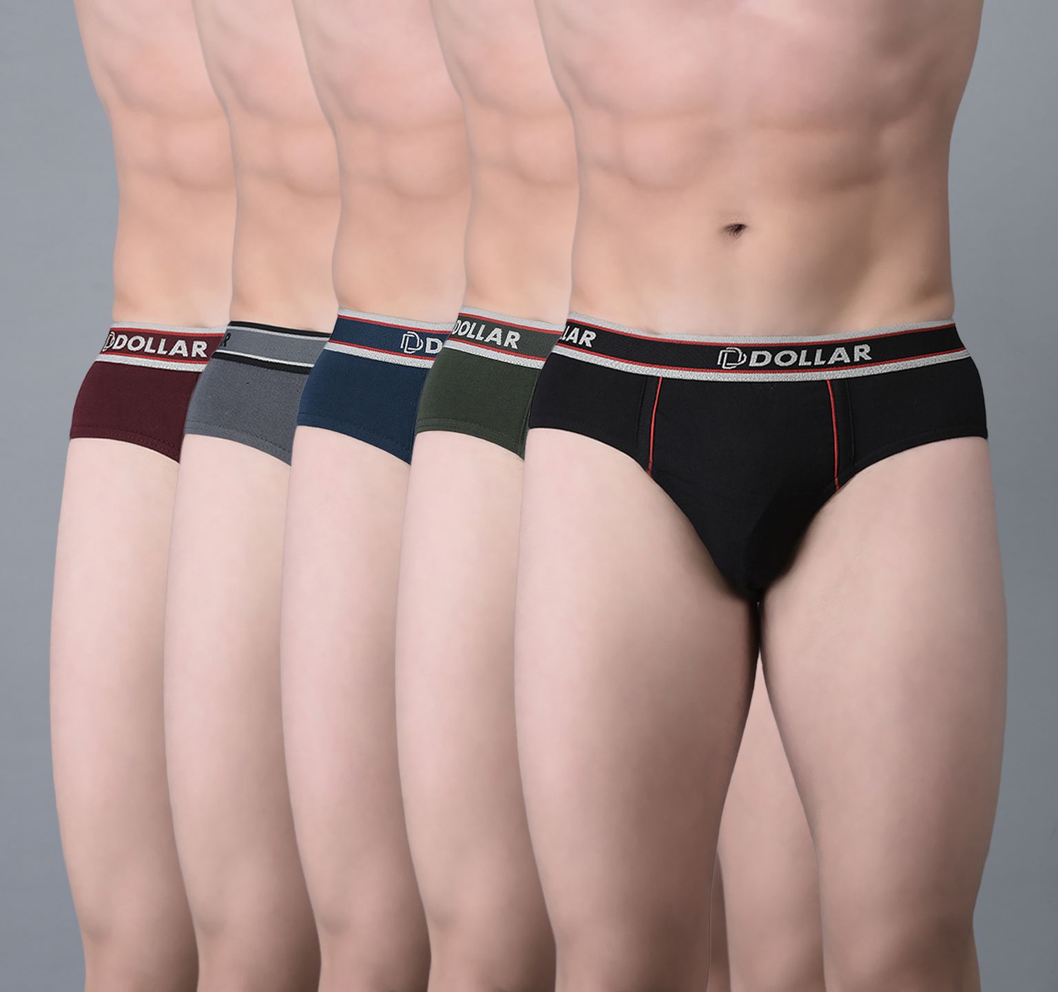 dollarbigboss Pack of 5 Anti-Microbial Super Combed Cotton Solid Men Brief-picture-25