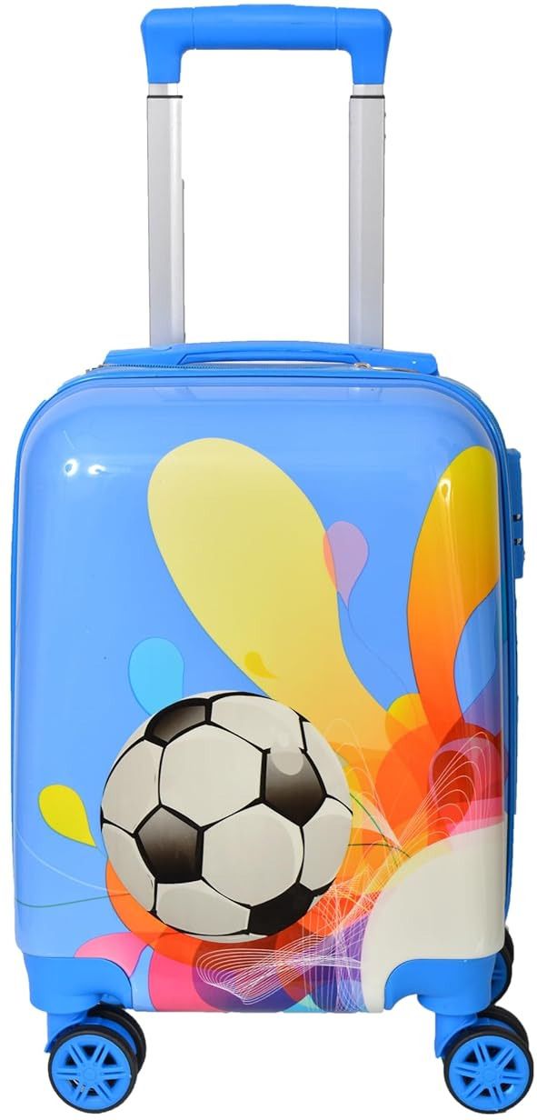 20 Inch Football Soccer print Suitcase trolley bag for boy's & Girls Medium Briefcase - For Boys & Girls