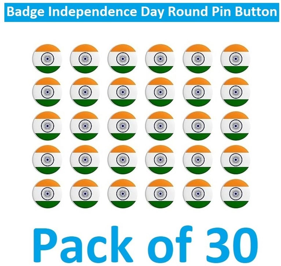 SINAL Pack of 30 Indian Flag Badge Independence Day Round (IBB4.4) Brooch-picture-18