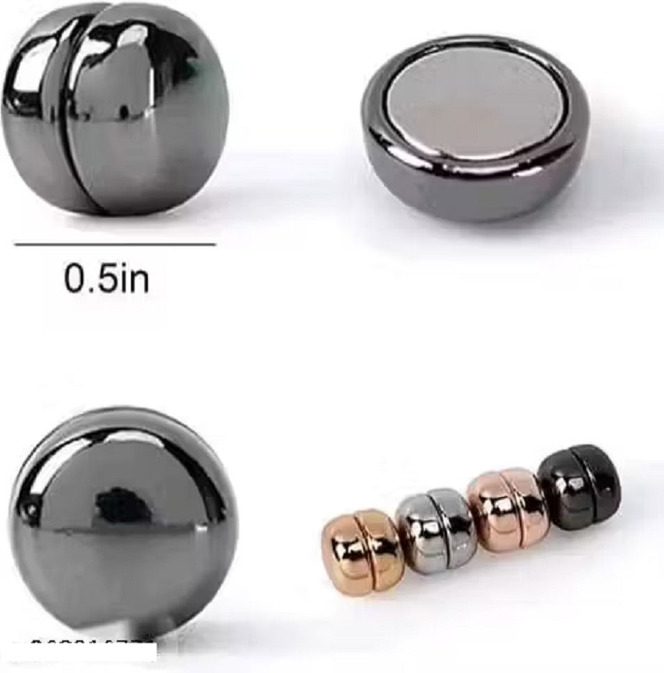 TREXEE Pack of 2 Pair/4 Pcs Hijab magnetic pin round Brooch-picture-27