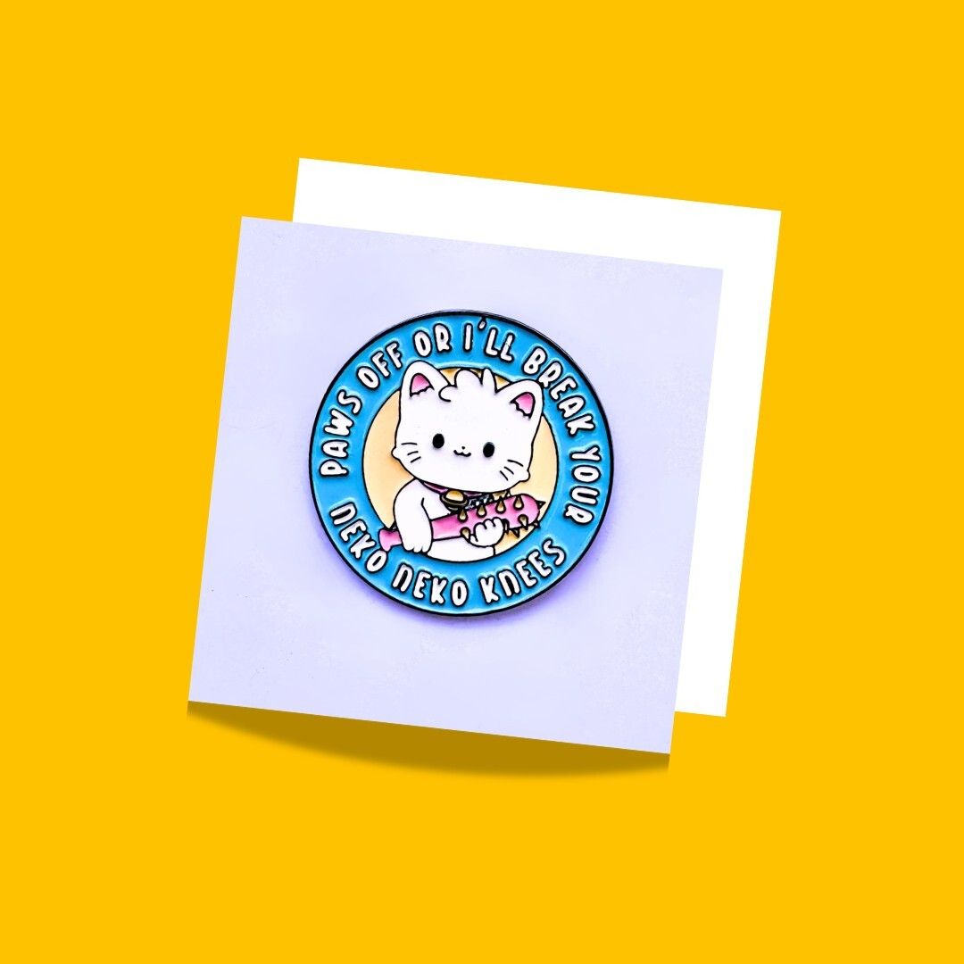 Wags4Whiskers Fun Cat Enamel Pin for Bags & Jackets | Paws Off Hard Enamel Pin Brooch-picture-20