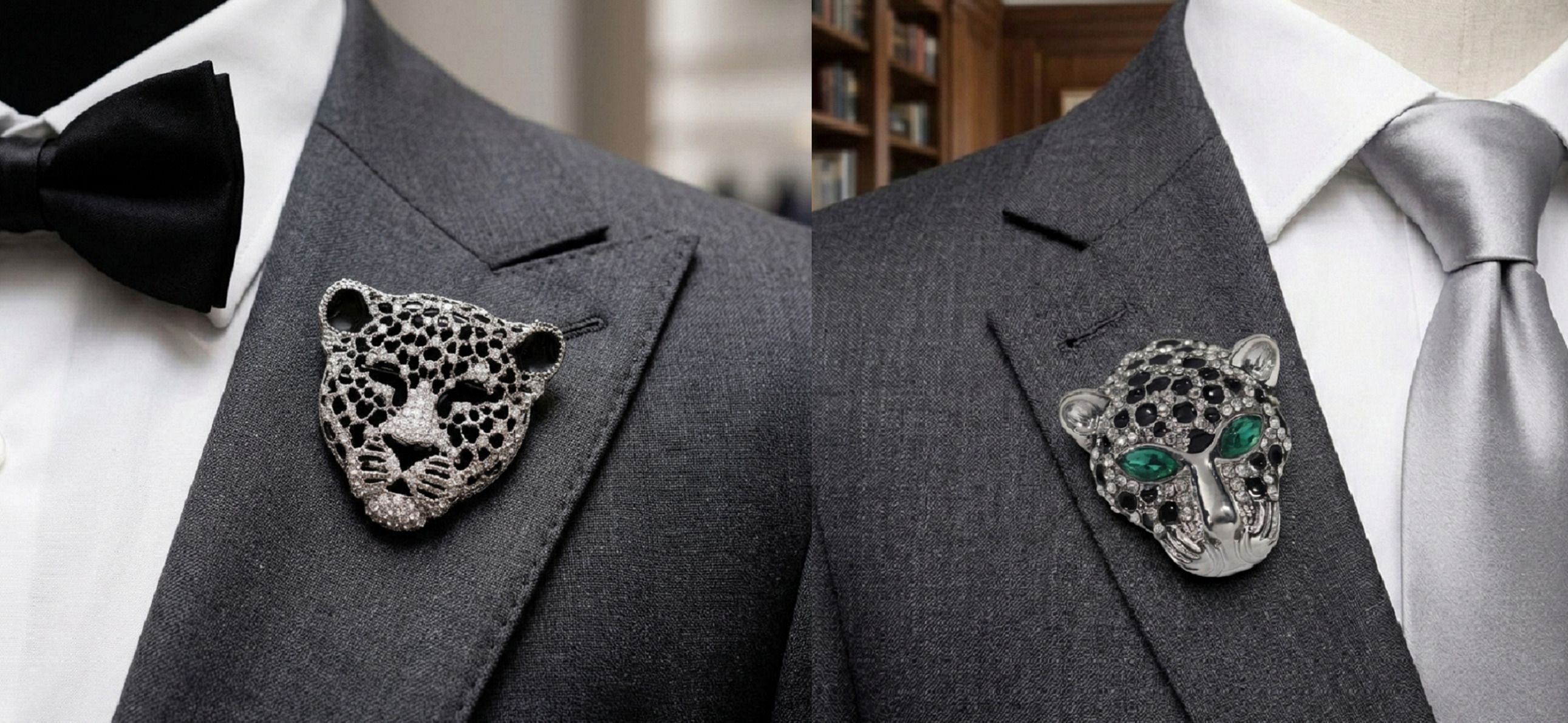 Zitti Pack of 2 Men Stone Work Metal Lapel Pin Brooch Combo Brooch-image-49