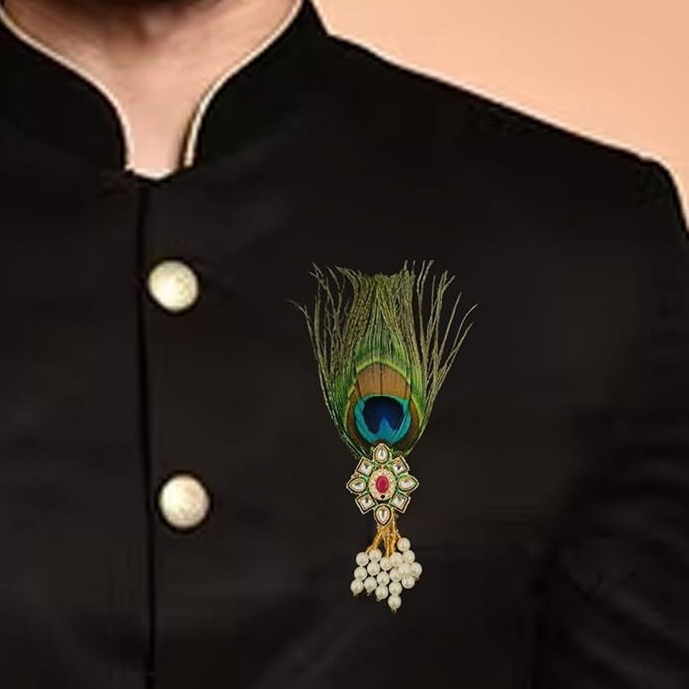 GmeVibe Gift Jaipur Morepankh Peacock feather Brooch-picture-11