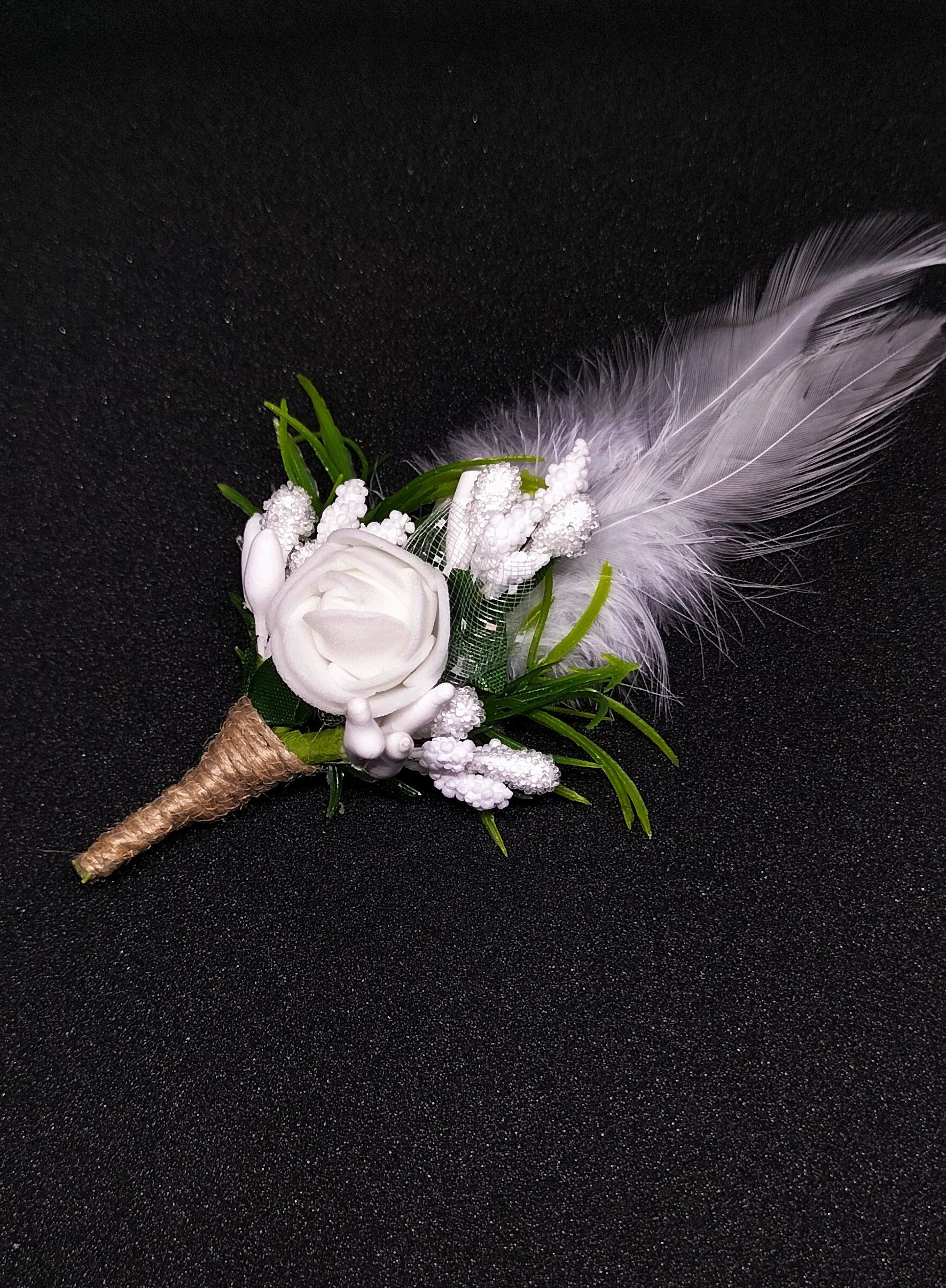 Groomiveres White Flower Brooch For Men and women Brooch-image-49