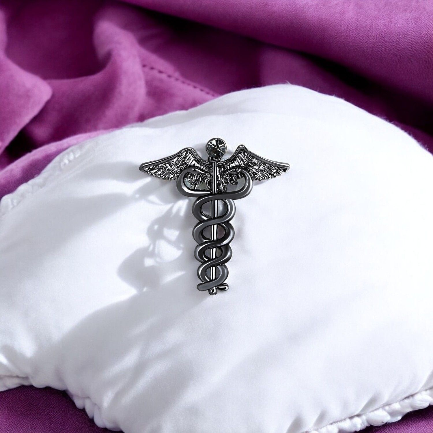 mahi Caduceus Doctor's Brooch Lapel / Brooch Pin Brooch-image-4