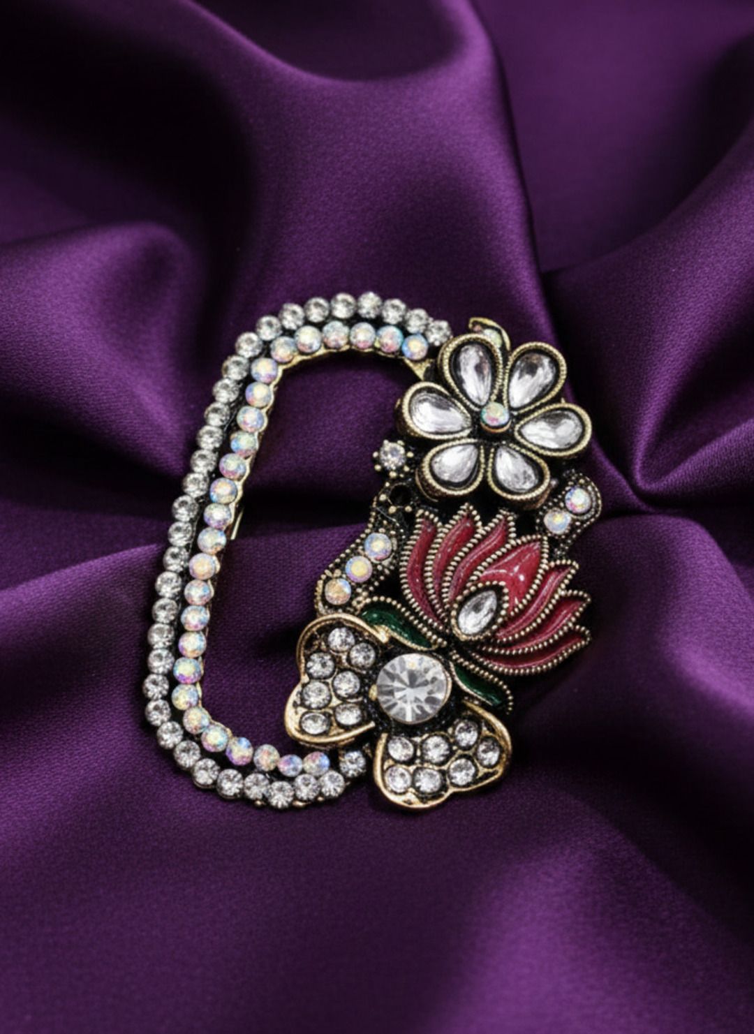 NUI Gold-Plated Decorative Saree & Dress Pin| women accessories, wedding brooch Brooch-picture-13