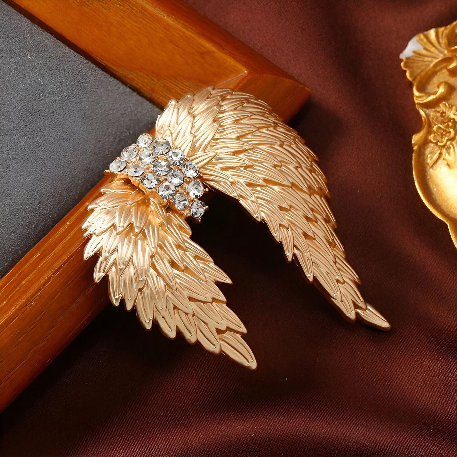 SYGA Women & Men Zinc Alloy Angel Wings Brooch – Retro Pin for Jackets Brooch-image-2