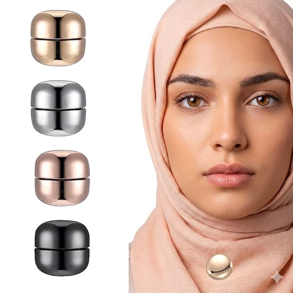 AKIKOAOKI Magnetic Hijab Pins for Women, Round Hijab Magnet Pins for Scarf and Saree Brooch-picture-26