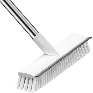 2 in 1 Tile Cleaning Brush White Plastic Wet and Dry Brush
