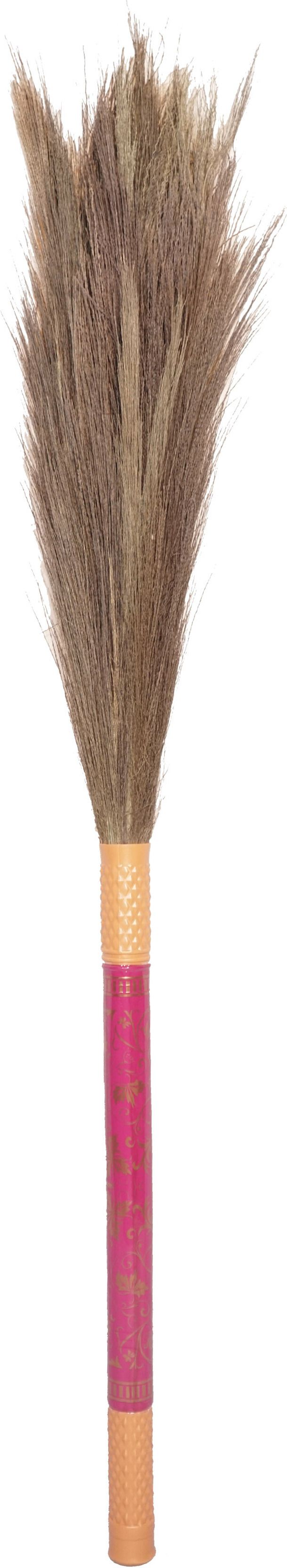 Natural Grass Broom with 90% Dust Free | 3D Printed plastic Handle Grass Dry Broom-image-44
