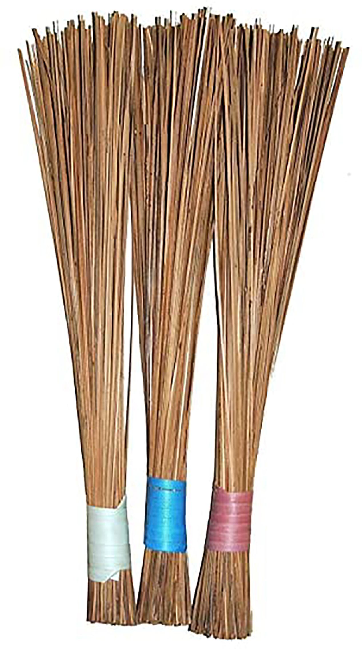 Coconut Grass Broom Stick For Indoor & Outdoor Cleaning Pack of 3 Coconut Fiber Wet and Dry Broom