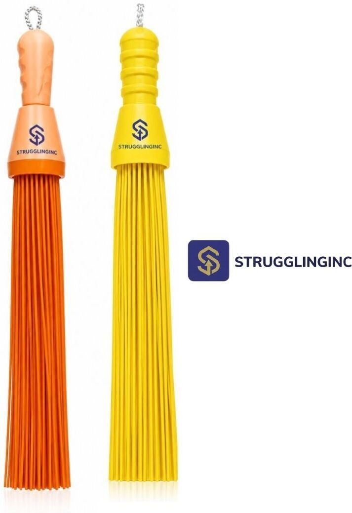 SET-2 plastic jhadu best quality long Plastic Wet and Dry Broom-image-18
