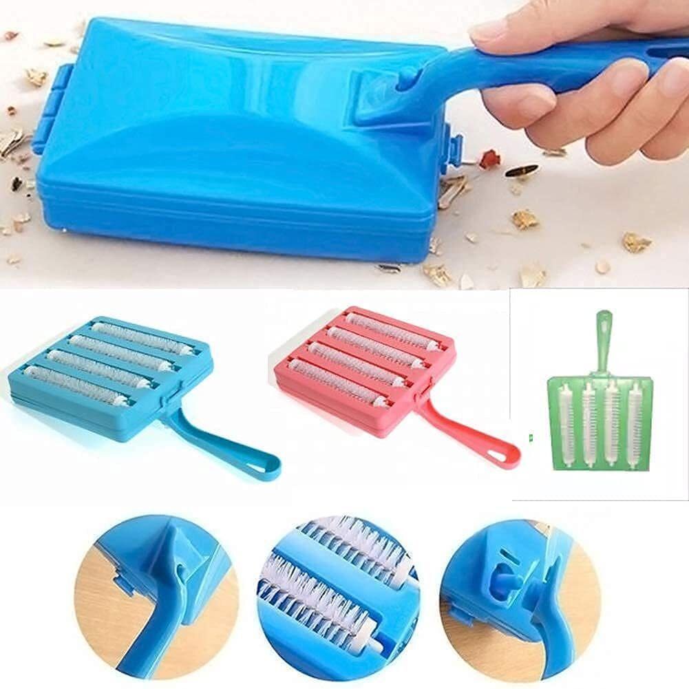 Plastic Handheld Carpet 4 Roller Cleaning Brush Golf Club Cleaner Brush