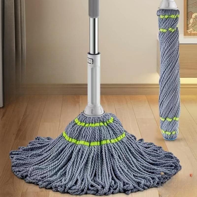 hbcreation Microfiber Twist Mop with Adjustable Stainless Steel Handle Wet & Dry Mop-picture-0