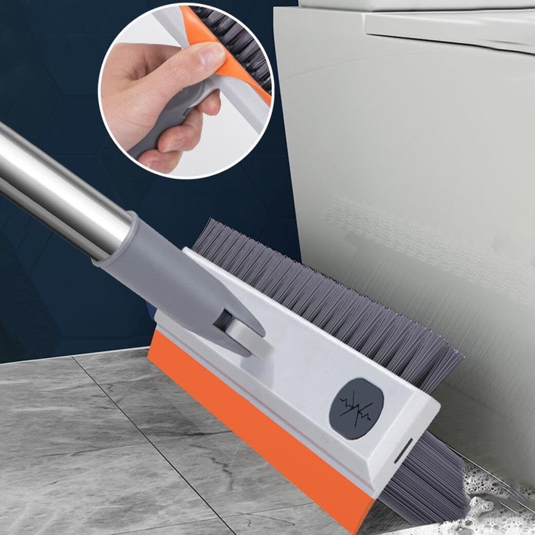 Multipurpose Telescopic Floor Wall Bathroom Cleaning Liquid Bin Scrubber Brush Microfibre Wet and Dry Brush-image-15