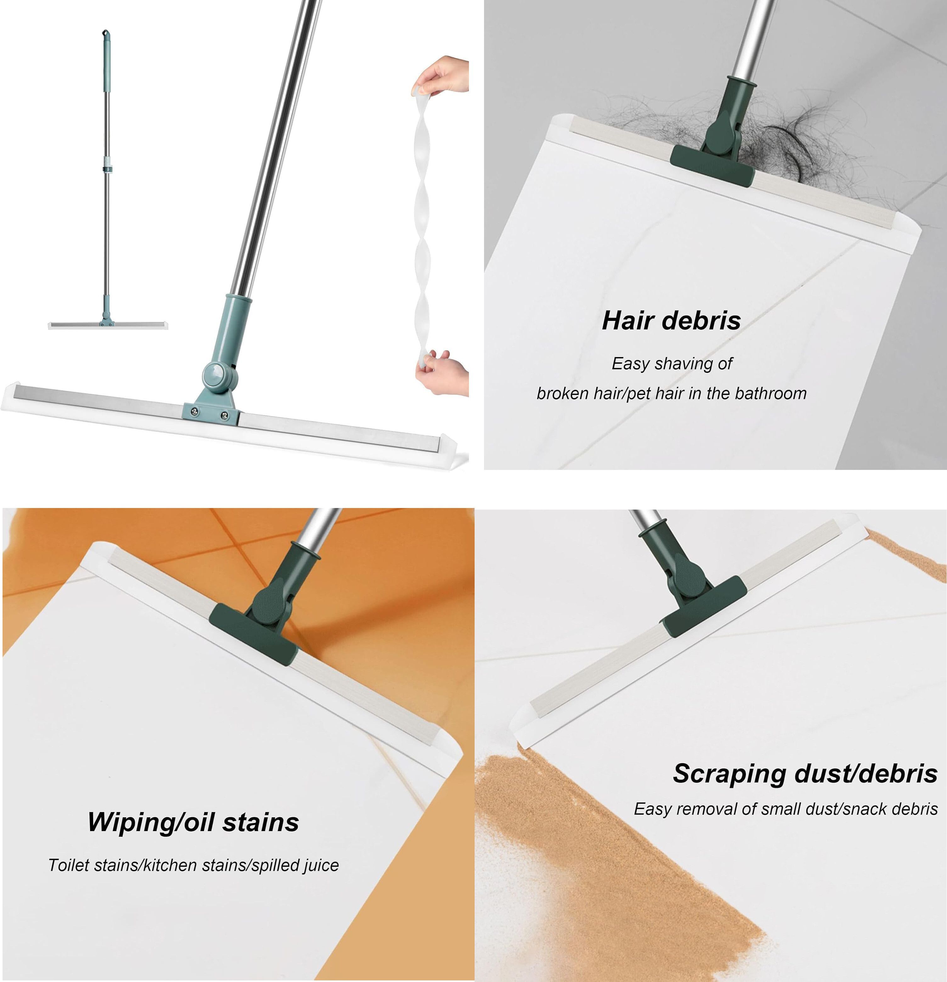 3 in 1 magic broom floor wiper wet dry 180 degree for bathroom glass sweeper Plastic, Silicone Wet and Dry Brush-image-30
