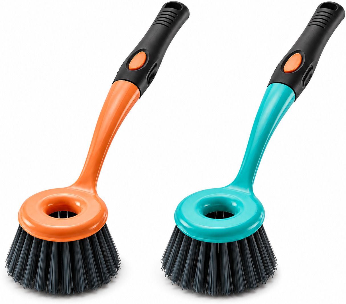 Kitchen & Bathroom Scrub Brush || Non-Slip Grip Cleaning Brush Plastic Wet and Dry Brush-image-41