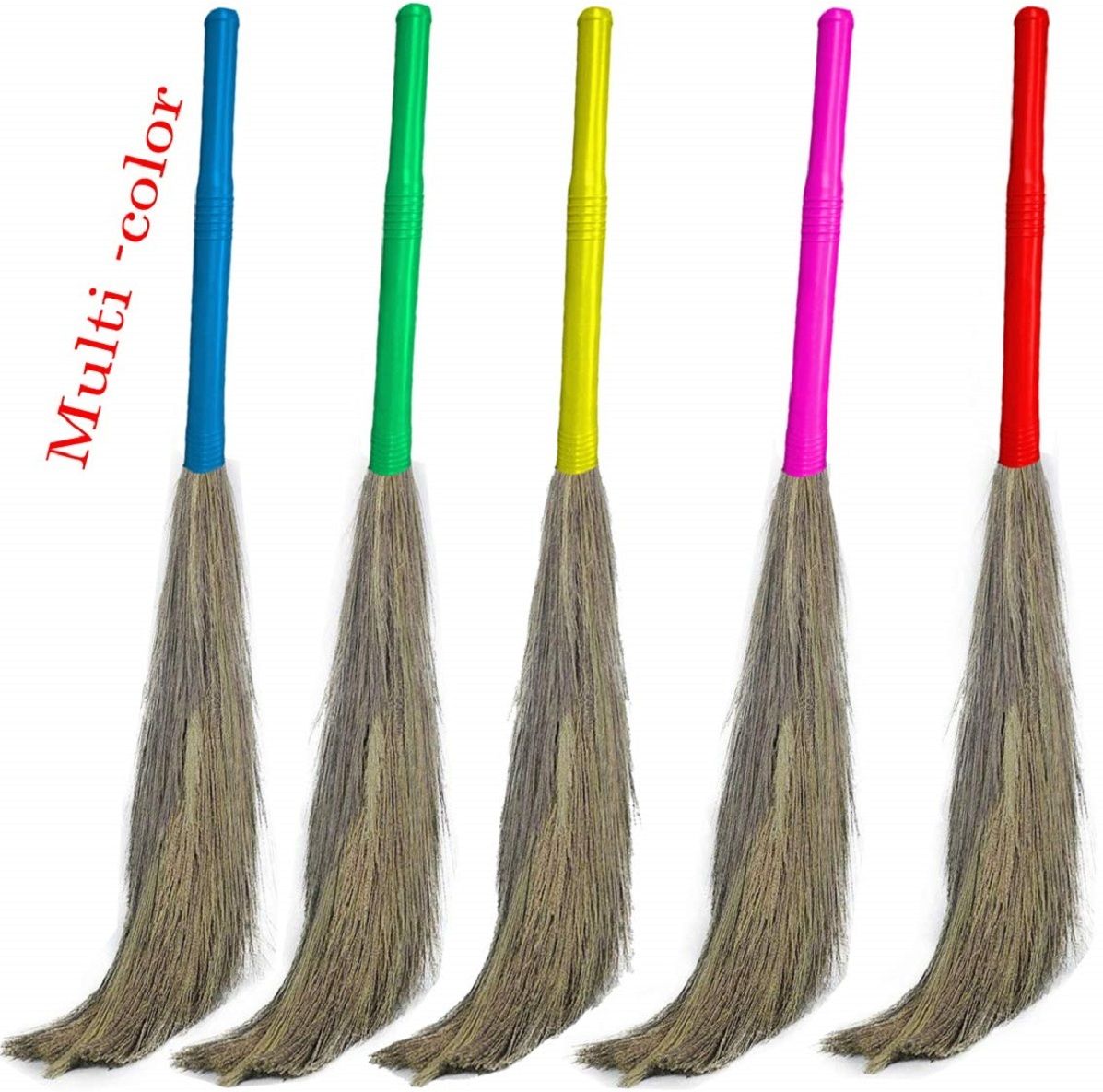 debankan's natural df Heavy Plastic Pipe/Handle Broom Stick For Floor Cleaning Grass Dry Broom Grass Dry Broom-picture-12