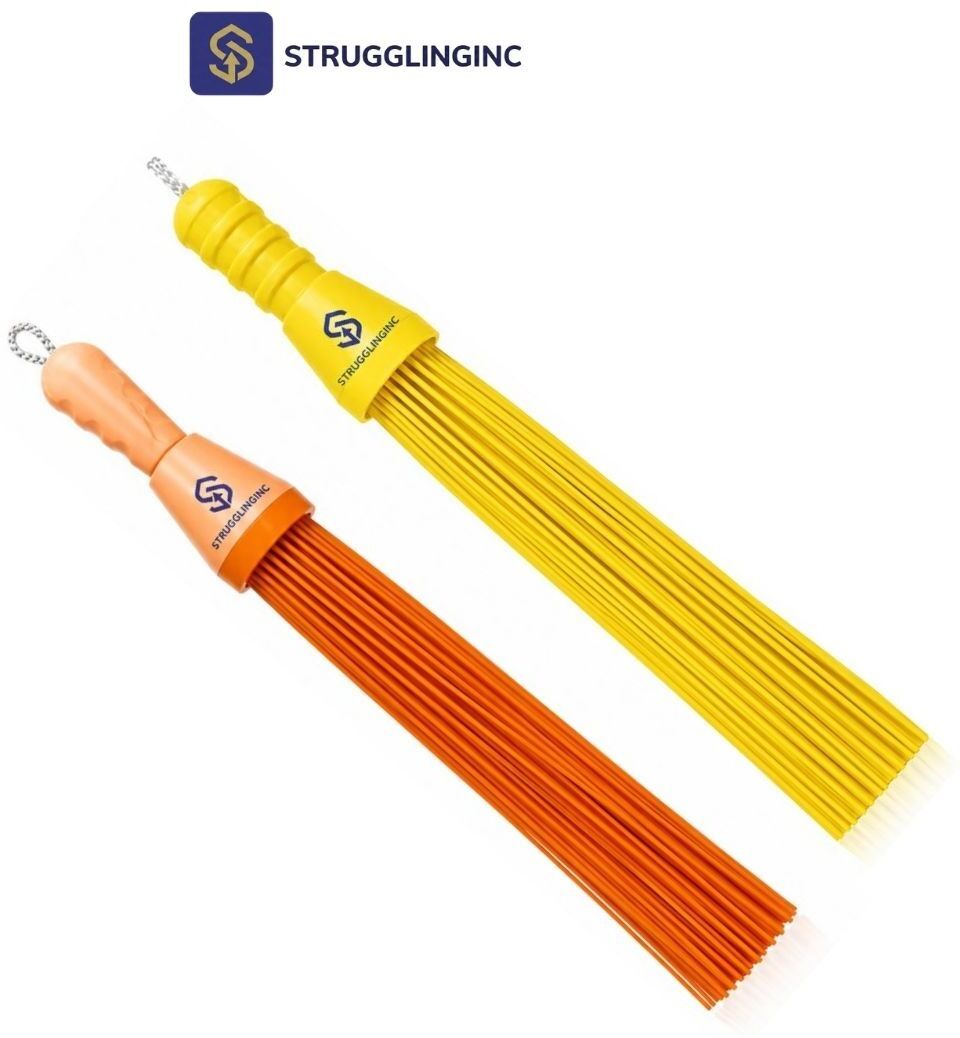 strugglinginc jhadu plastic I Jhadu broom foe outdoor clean SET-2 Plastic Wet and Dry Broom-picture-45