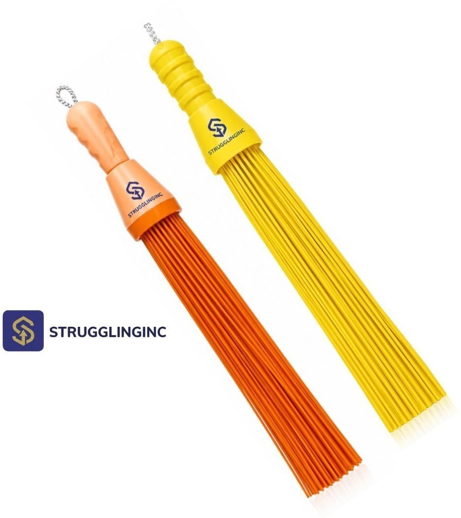 strugglinginc Kharata Plastic Hard Bristle Broom SET-2 Plastic Wet and Dry Broom-picture-28