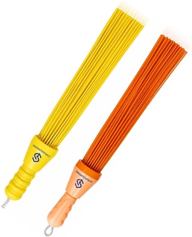 strugglinginc SET-2 Plastic Broom Durable Easy Grip Long Handle Plastic Wet and Dry Broom-picture-40