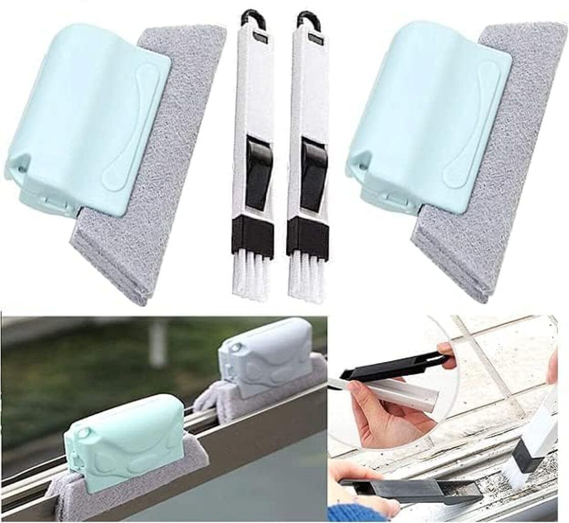 nestio Sliding Window Slot Track Groove Dust Cleaner Brush Tool Sponge Wet & Dry Brush Sponge Wet and Dry Brush-picture-10