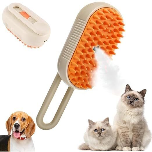 sunidhi Electric Pet Steam Hair Brush with Handle for Grooming Cats & Dogs Basic Comb for Dog & Cat-picture-11