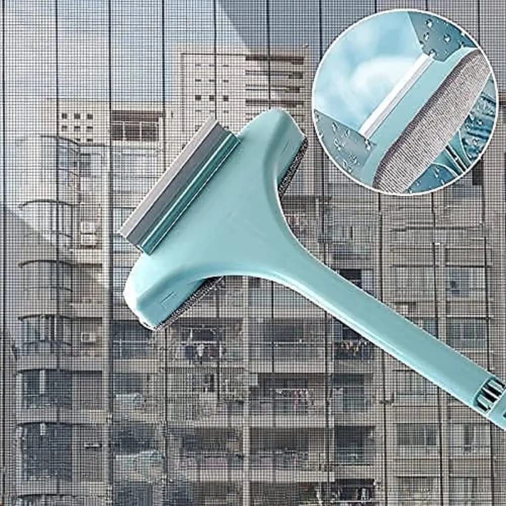 mahadev 2 in 1 Mesh Cleaning Brush & Wiper with Extended Handle Sponge Wet and Dry Brush Sponge Wet and Dry Brush-picture-23